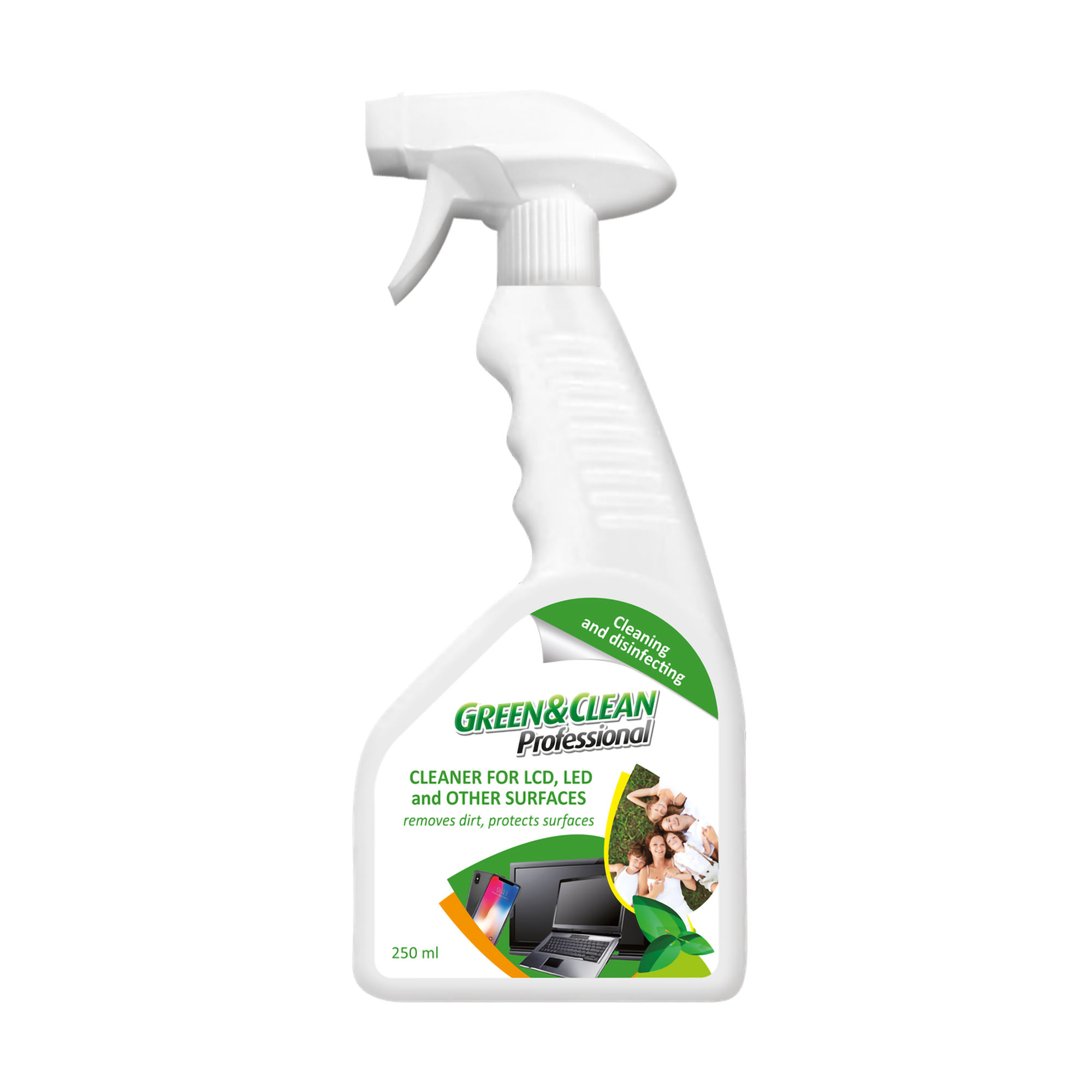 Засіб для догляду Green&amp;Clean Professional за LCD, плазмовими телевізорами та моніторами, 250 мл